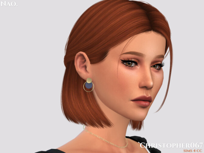 Sims 4 Nao Earrings by Christopher067 at TSR