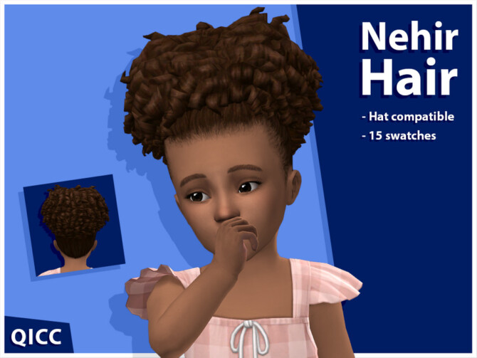 Sims 4 Nehir high puff afro hair by qicc at TSR