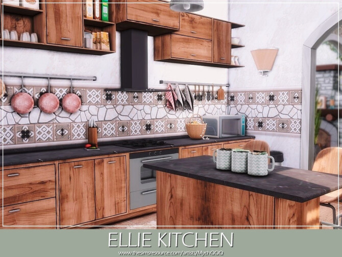 Sims 4 Ellie Kitchen by MychQQQ at TSR