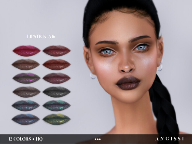 Sims 4 Lipstick A16 by ANGISSI at TSR