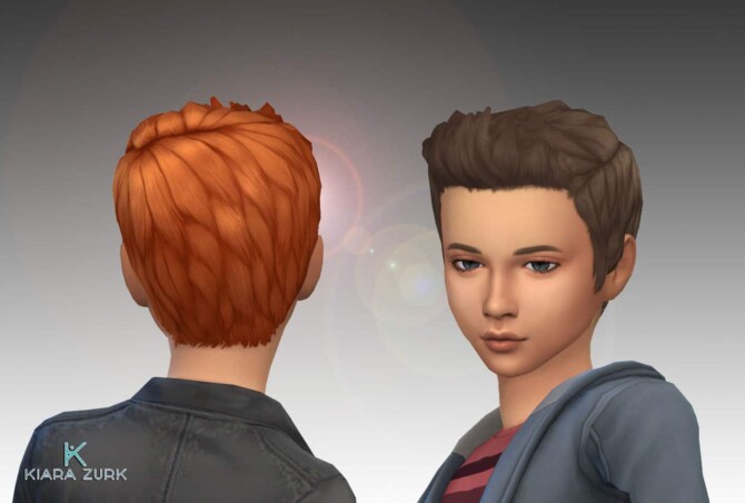 Sims 4 Dreamy Flip Hair for Boys at My Stuff Origin