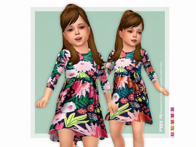 Sims 4 Roxana Dress by lillka at TSR