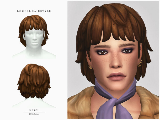 Sims 4 Lowell Hairstyle by Merci at TSR