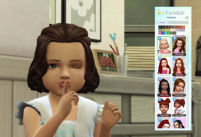Sims 4 Yumi Hairstyle for Toddlers at My Stuff Origin