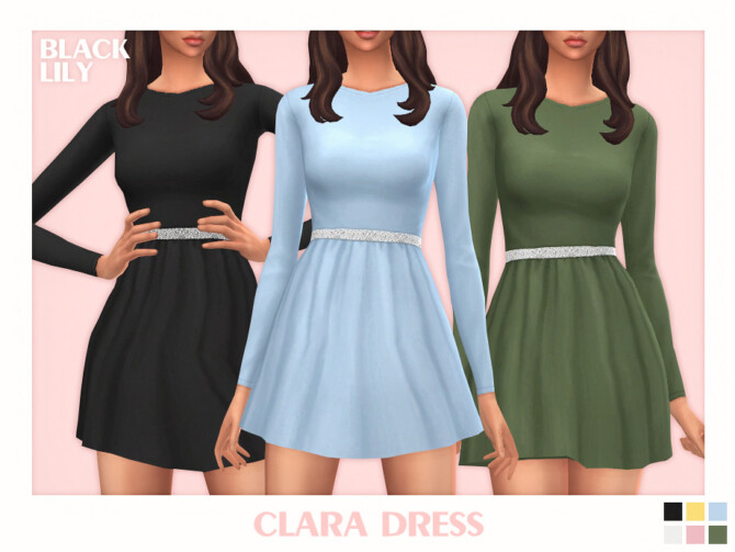 Sims 4 Clara Dress by Black Lily at TSR