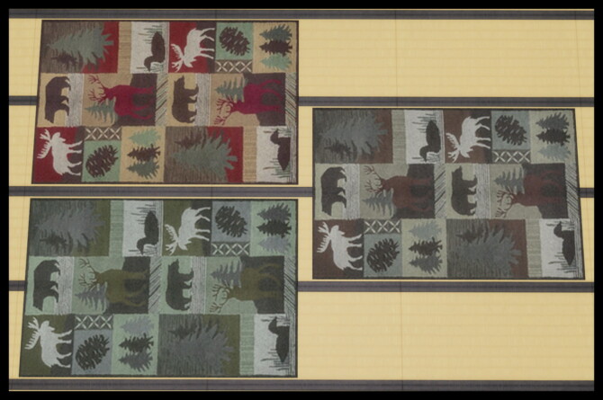 Sims 4 12 Northern Woodlands Rugs by Simmiller at Mod The Sims 4