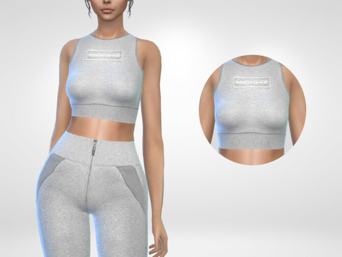 Sims 4 Fitness Crop Top by Puresim at TSR