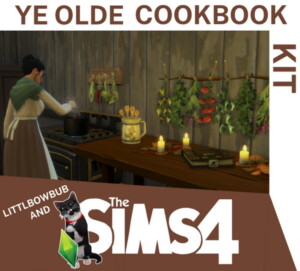 Olde Cookbook Kit V.0.3 by Littlbowbub at Mod The Sims 4