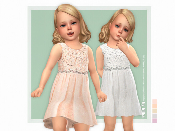 Sims 4 Candice Dress by lillka at TSR