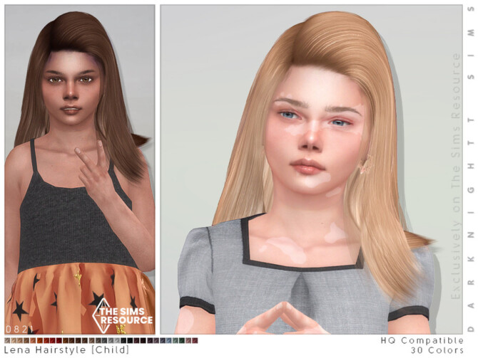 Sims 4 Lena Hairstyle [Child] by DarkNighTt at TSR