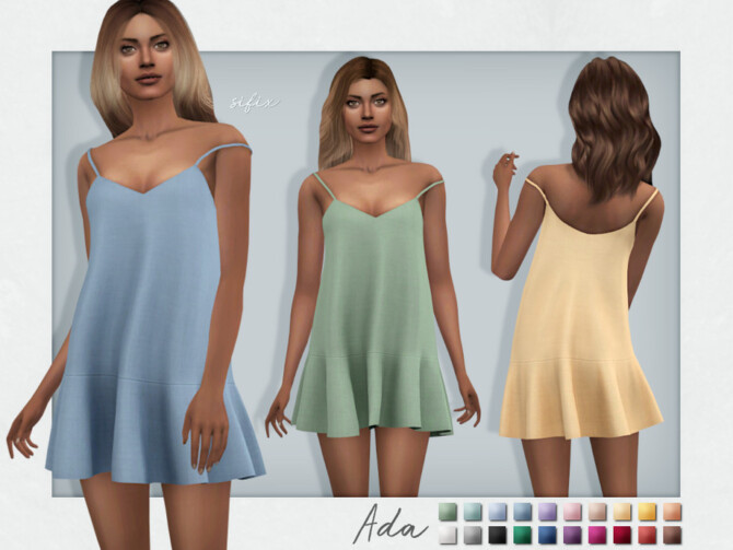 Sims 4 Ada Dress by Sifix at TSR