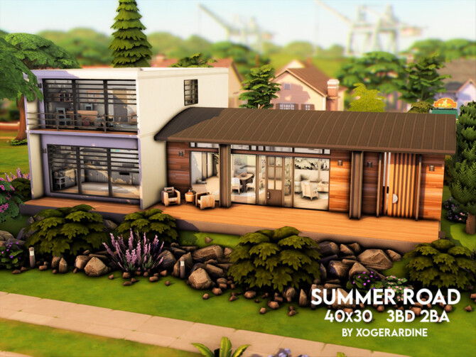 Sims 4 Summer Road house by xogerardine at TSR