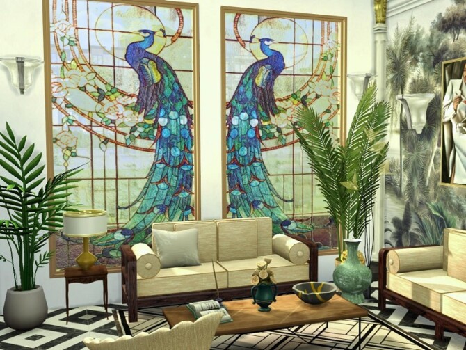 Sims 4 Art Deco Living Room by Flubs79 at TSR