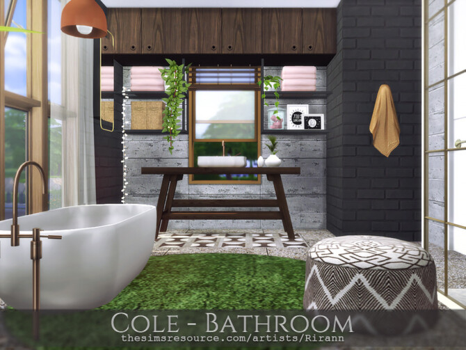 Sims 4 Cole Bathroom by Rirann at TSR