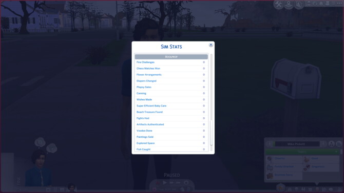 Sims 4 Advanced Sim Statistics by PurpleThistles at TSR