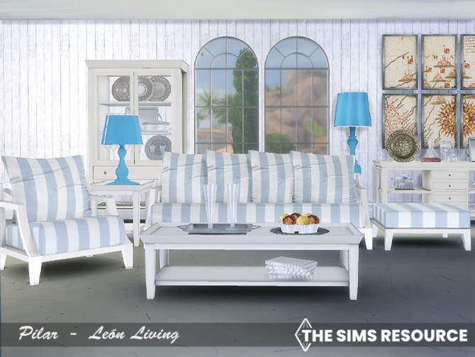 Sims 4 Leon Livingroom by Pilar at TSR