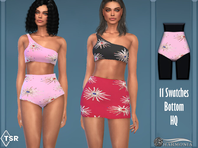 Sims 4 Ibiza Sequin Embroidered Bottom by Harmonia at TSR