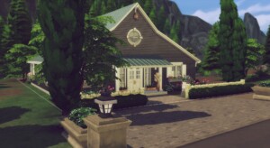 Modernised Cottage NO CC by zhepomme at Mod The Sims 4