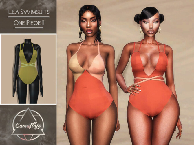 Sims 4 Lea Swimsuits   One Piece II by Camuflaje at TSR