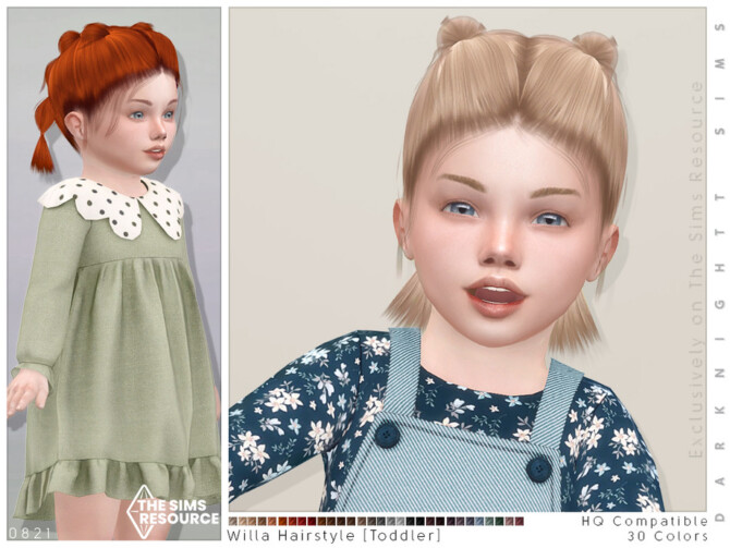 Sims 4 Willa Hairstyle [Toddler] by DarkNighTt at TSR