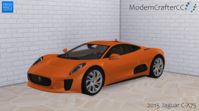 Sims 4 2015 Jaguar C X75 at Modern Crafter CC