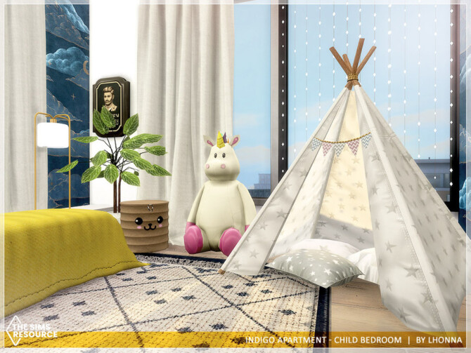 Sims 4 Indigo Apartment Child Bedroom by Lhonna at TSR