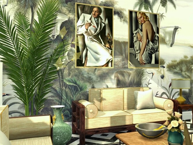 Sims 4 Art Deco Living Room by Flubs79 at TSR