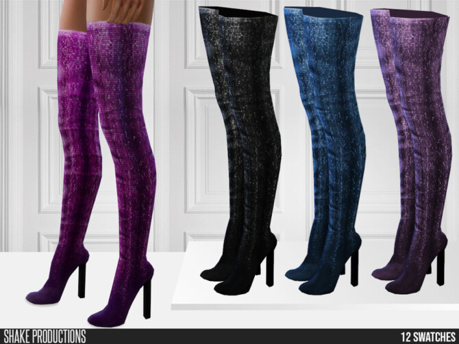 Sims 4 739 Glitter Boots by ShakeProductions at TSR