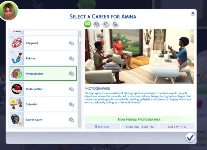 Sims 4 Active Photographer Career by simawhimhot