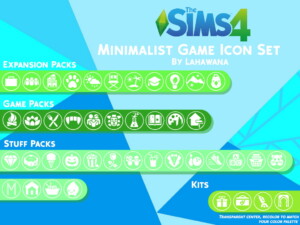 Minimalist Game Icon Set by Lahawana at Mod The Sims 4