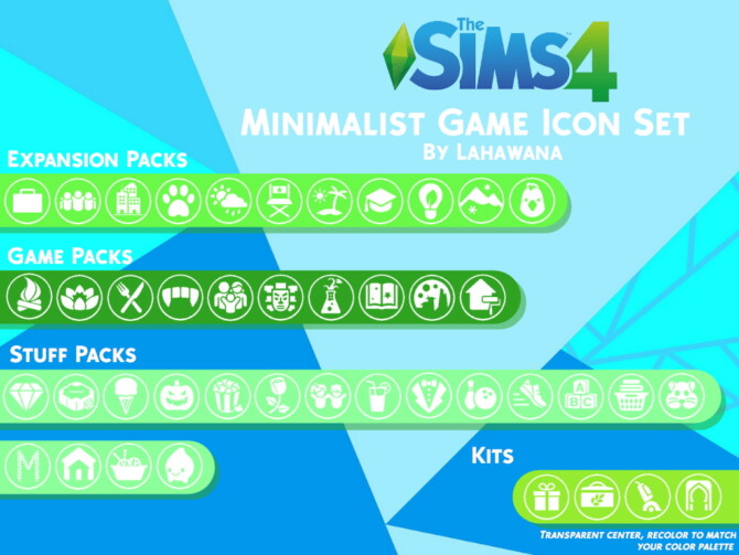 Sims 4 Minimalist Game Icon Set by Lahawana at Mod The Sims 4