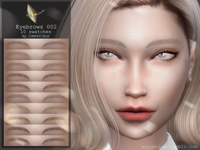 Sims 4 Eyebrows 002 for females by Aurum at TSR