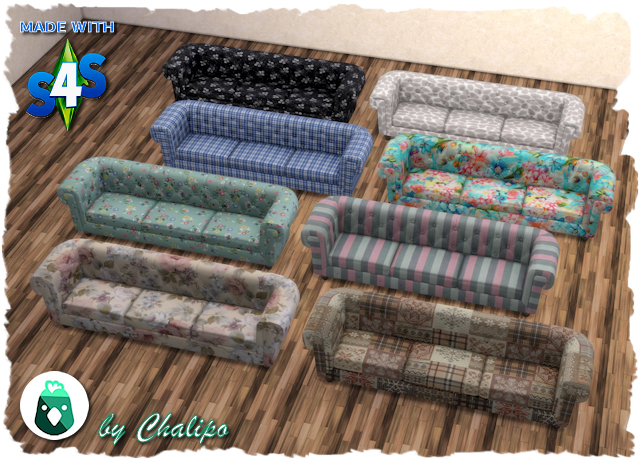 Sims 4 Country living sofa by Chalipo at All 4 Sims