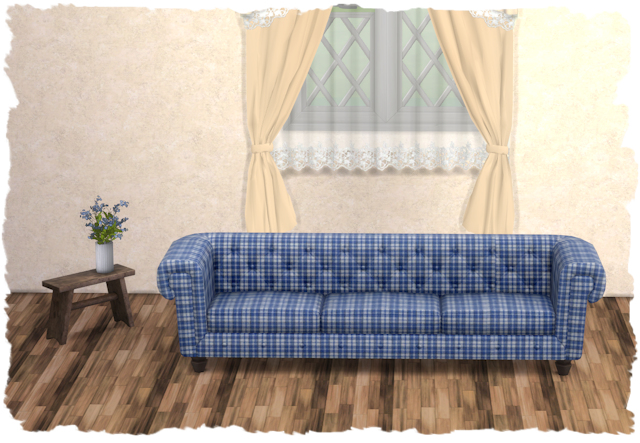 Sims 4 Country living sofa by Chalipo at All 4 Sims