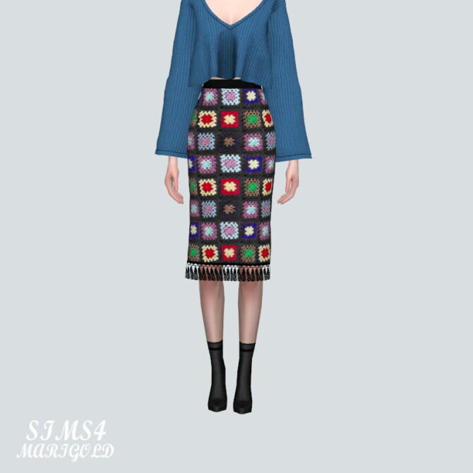 Sims 4 Knitting Midi Skirts M at Marigold