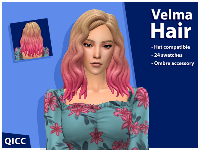 Sims 4 Velma Hair Set by qicc at TSR