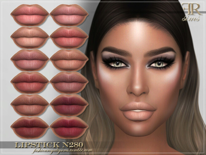 Sims 4 FRS Lipstick N280 by FashionRoyaltySims at TSR