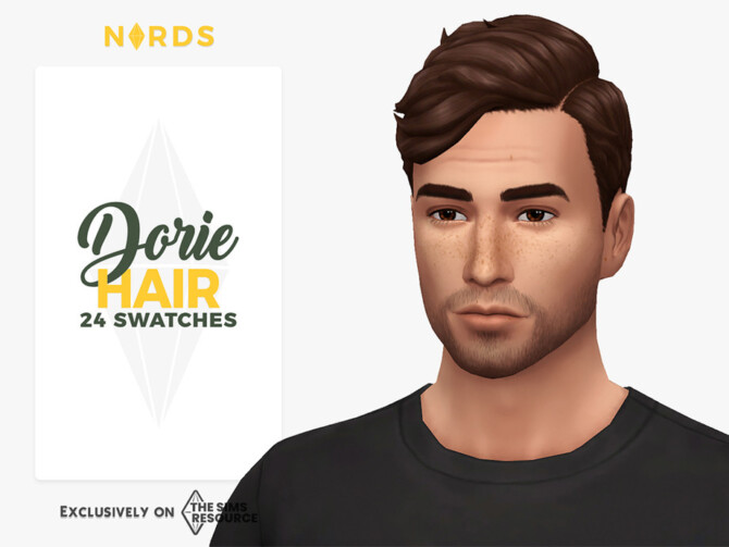 Sims 4 Dorie Hair for Men by Nords at TSR