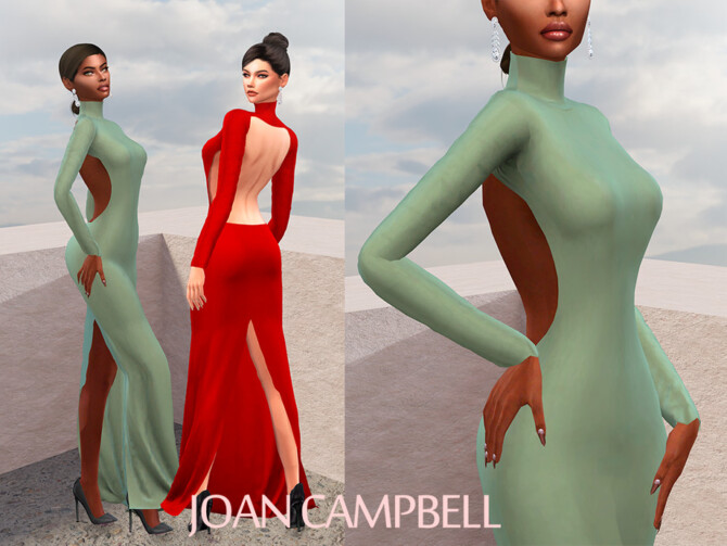 Sims 4 Mila Dress by Joan Campbell at TSR