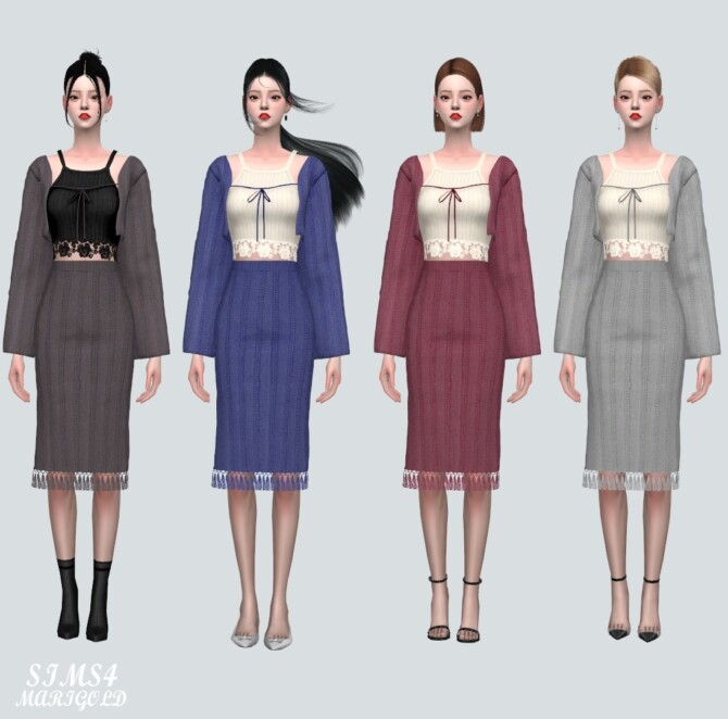 Sims 4 Knitting Bolero With Midi Skirts V4 at Marigold