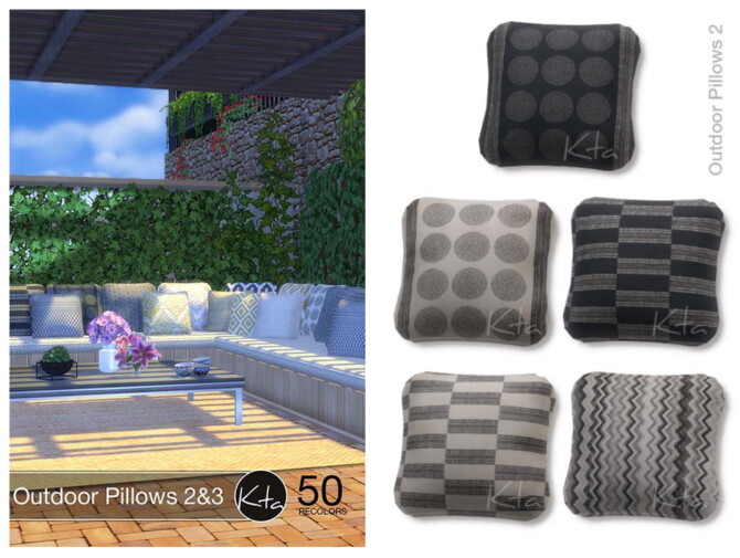 Sims 4 Outdoor Pillows 2&3 at Ktasims