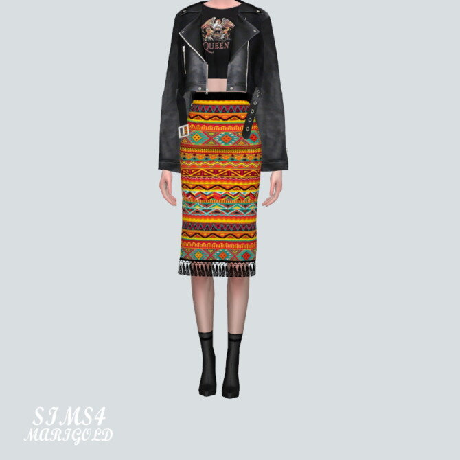 Sims 4 Knitting Midi Skirts V2 at Marigold