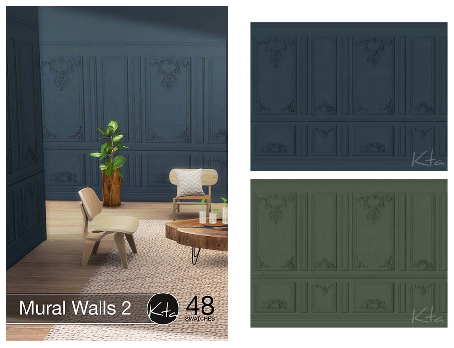 Mural Walls 2 at Ktasims » Sims 4 Updates