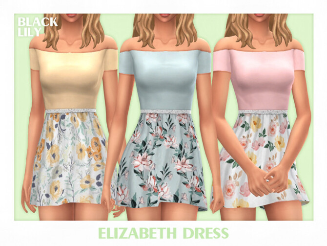 Sims 4 Elizabeth Dress by Black Lily at TSR