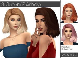 N67 S-Club Ashley hair retextured at Wasssabi Sims