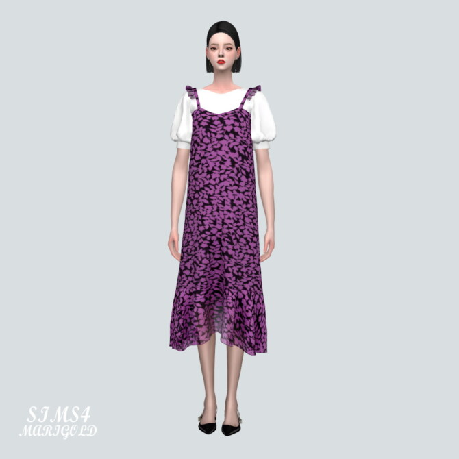 Sims 4 Layered Long Dress With P Top at Marigold