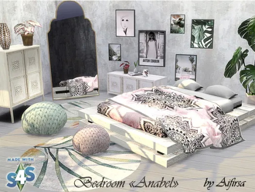 Sims 4 Anabel bedroom at Aifirsa