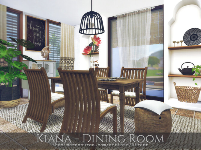Sims 4 Kiana Dining Room by Rirann at TSR