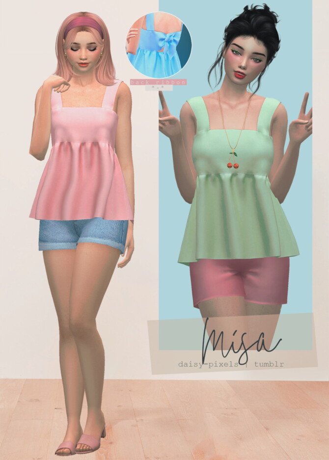 Sims 4 Misa Top at Daisy Pixels