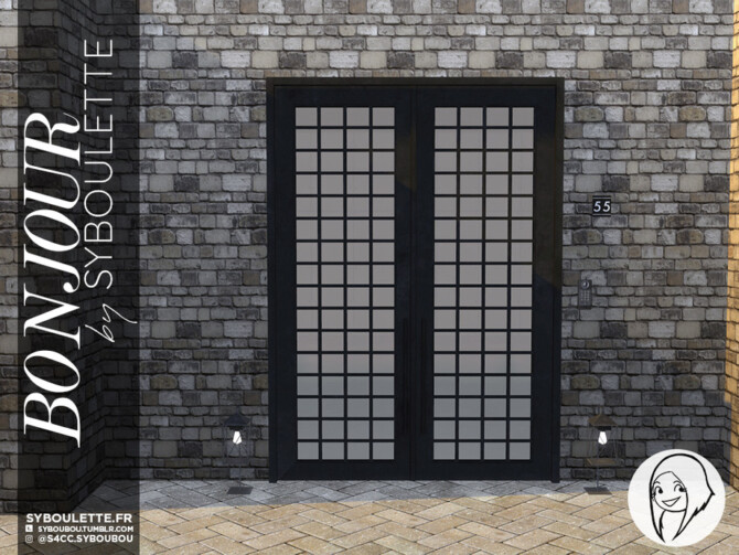 Sims 4 Bonjour Front door set Part 1 by Syboubou at TSR